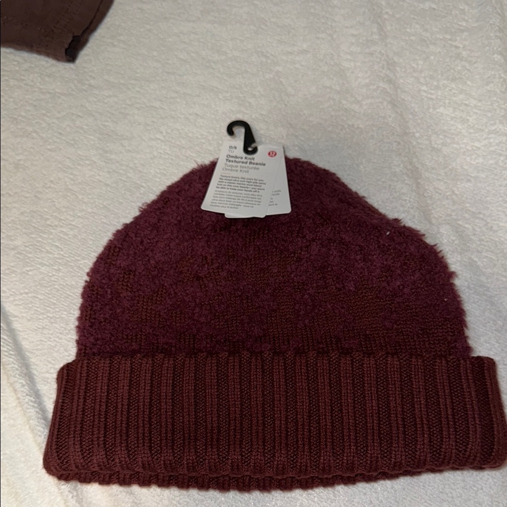 Lululemon Burgundy Knit Beanie